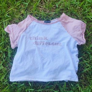 Pink Baseball Baby Tee